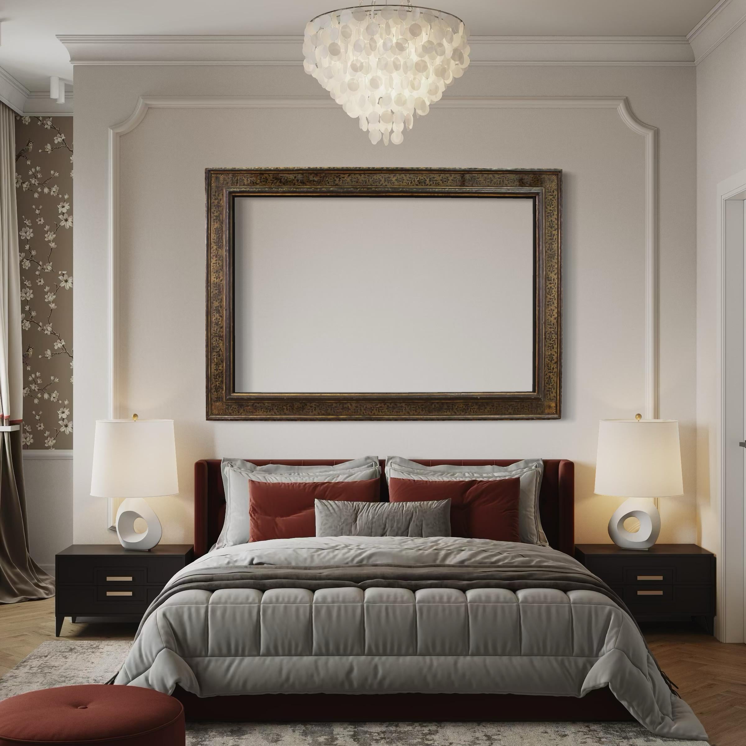 20th Century Lacquered and Gold Wood Tuscan Frame, 1930 For Sale 9