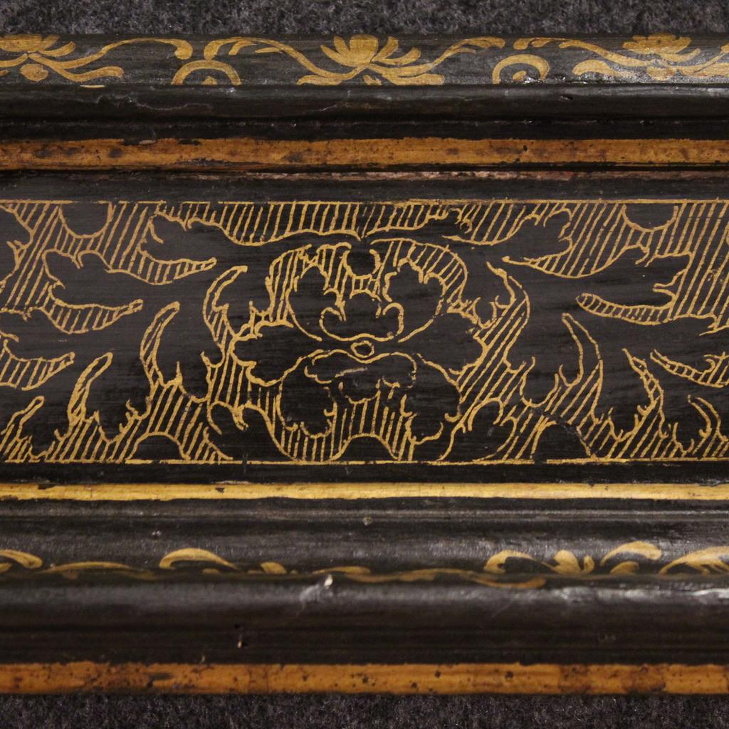 20th Century Lacquered and Gold Wood Tuscan Frame, 1930 For Sale 1