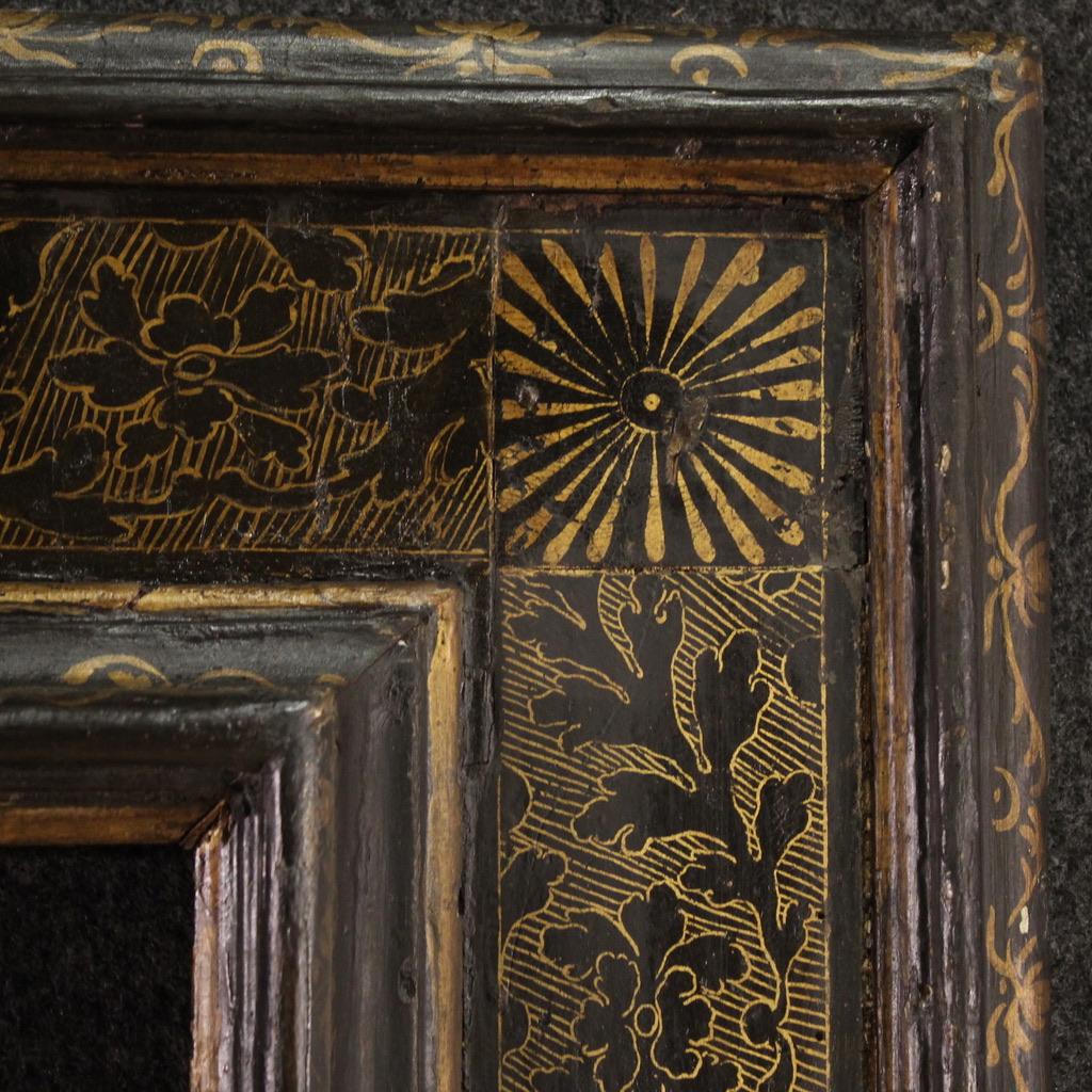 20th Century Lacquered and Gold Wood Tuscan Frame, 1930 For Sale 3