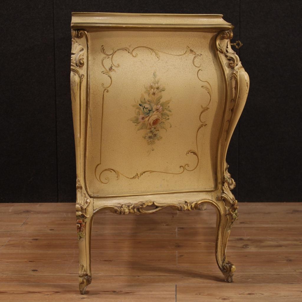 20th Century Lacquered and Hand Painted Wood Venetian Commode, 1960 6