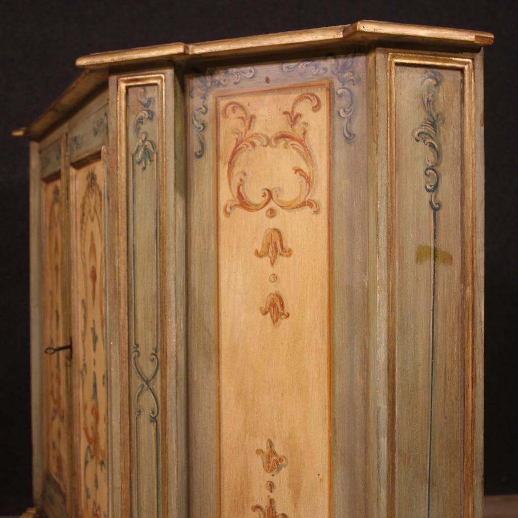 20th Century Lacquered and Painted Venetian Louis XVI Style Sideboard, 1960 4