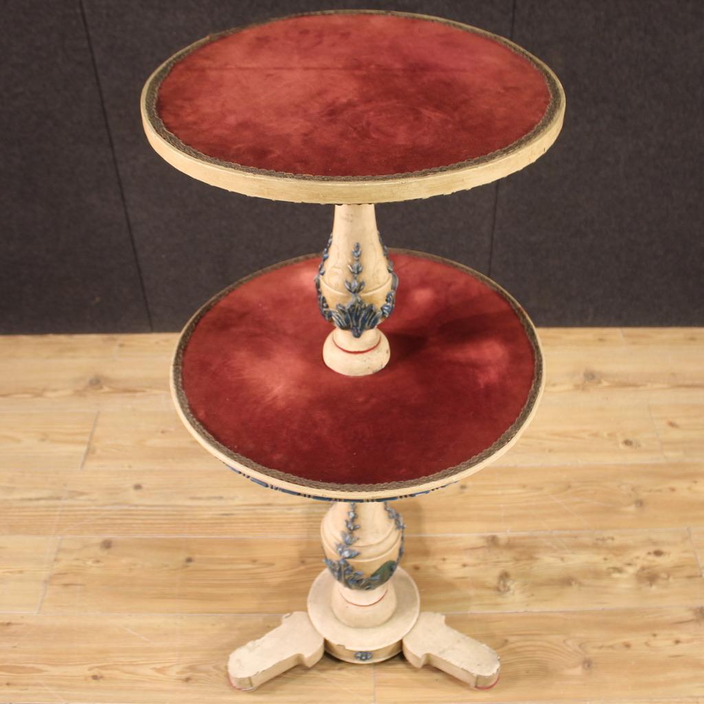 table d'appoint italienne en bois laqué et peint et en plâtre du 20e siècle en vente 5