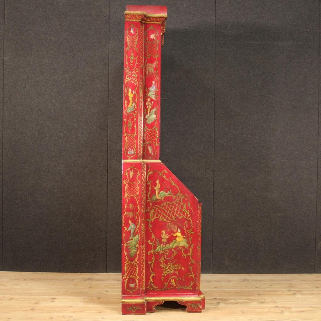 20th Century Lacquered and Painted Wood Chinoiserie Venetian Trumeau, 1950 5