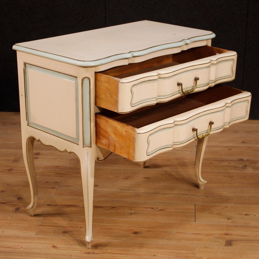  20th Century Lacquered and Painted Wood French Chest of Drawers, 1960s For Sale 6