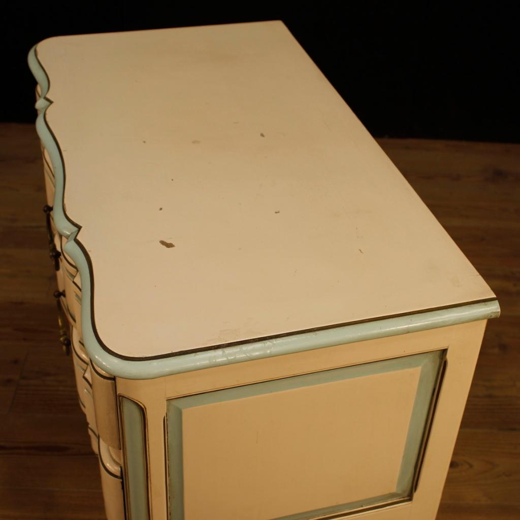 Mid-20th Century  20th Century Lacquered and Painted Wood French Chest of Drawers, 1960s For Sale