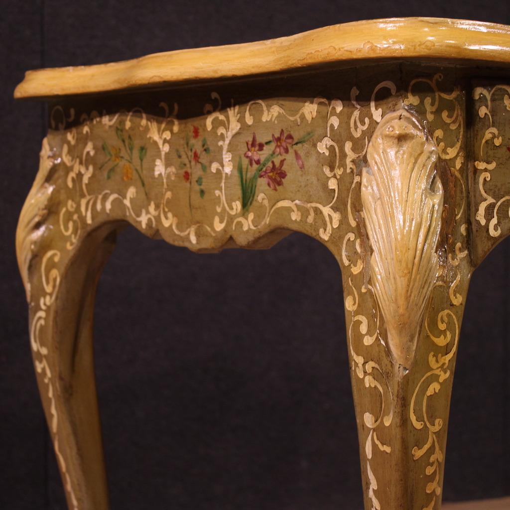 Legno Scrittoio francese del XX secolo in legno laccato e dipinto, 1950 in vendita