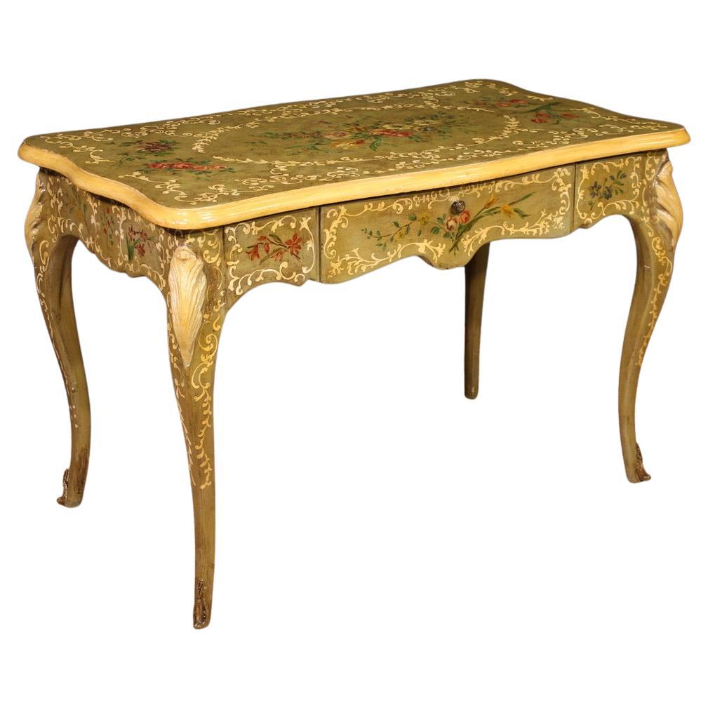 20th Century Lacquered and Painted Wood French Writing Desk, 1950