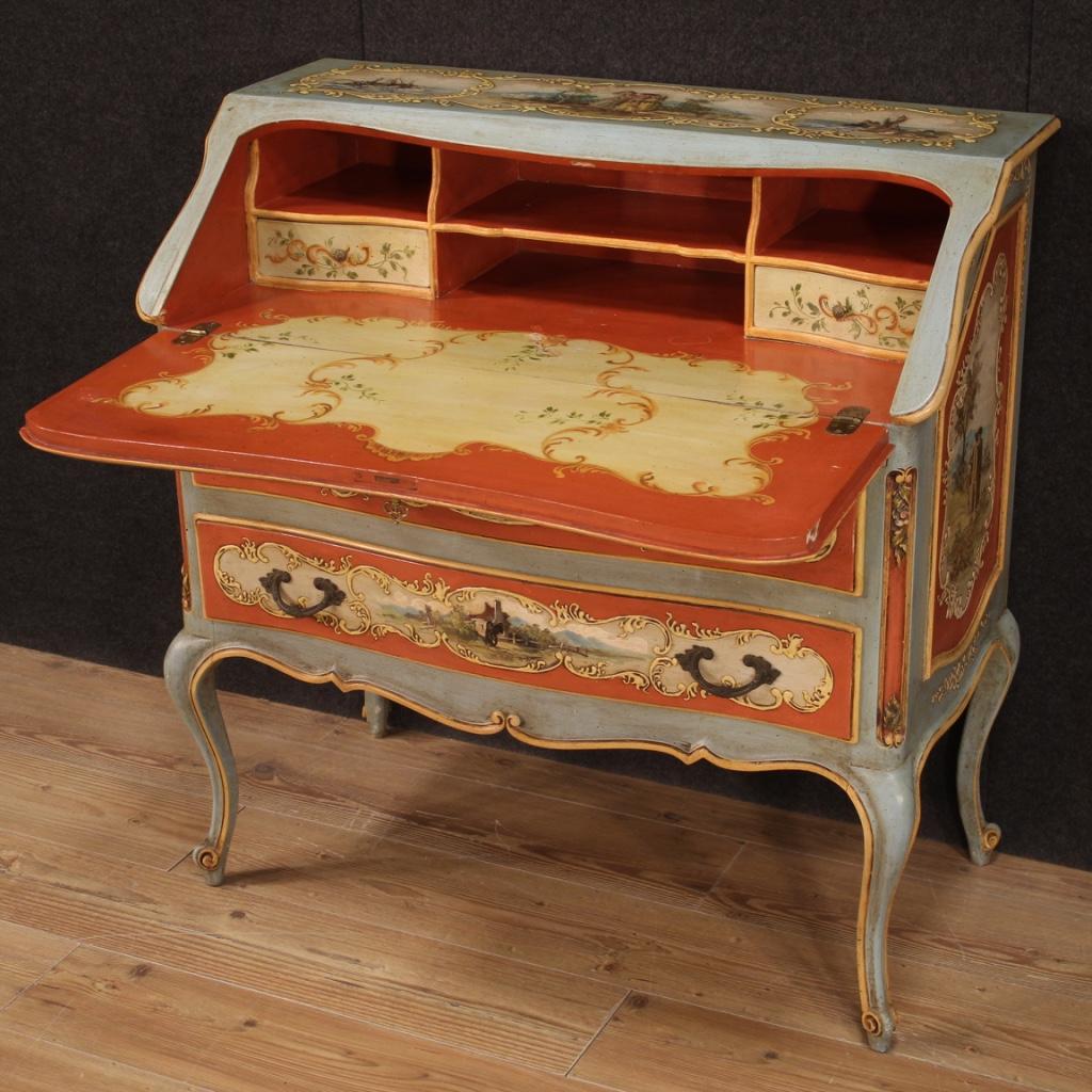 20th Century Lacquered and Painted Wood Italian Bureau, 1950 5