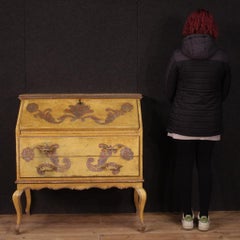 20th Century Lacquered and Painted Wood Italian Bureau Desk, 1960