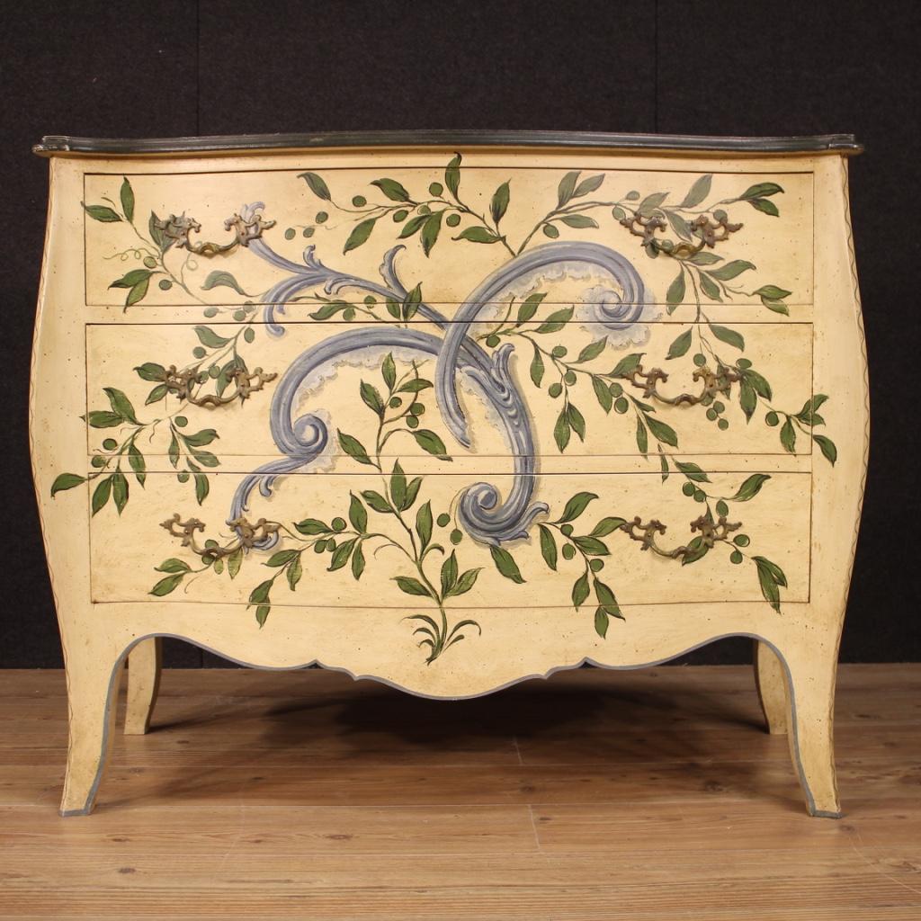 20th Century Lacquered and Painted Wood Italian Chest of Drawers, 1960 1