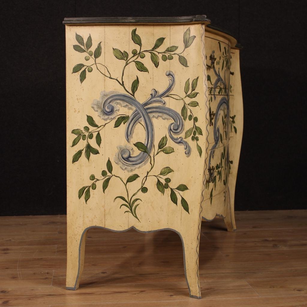 20th Century Lacquered and Painted Wood Italian Chest of Drawers, 1960 5