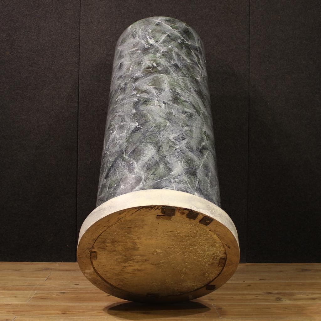 20th Century Lacquered and Painted Wood Italian Column, 1980 in vendita 7