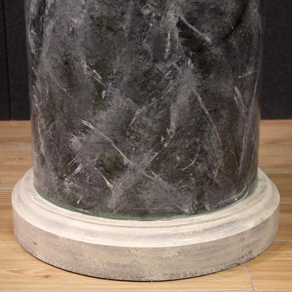 Late 20th Century 20th Century Lacquered and Painted Wood Italian Column, 1980 in vendita