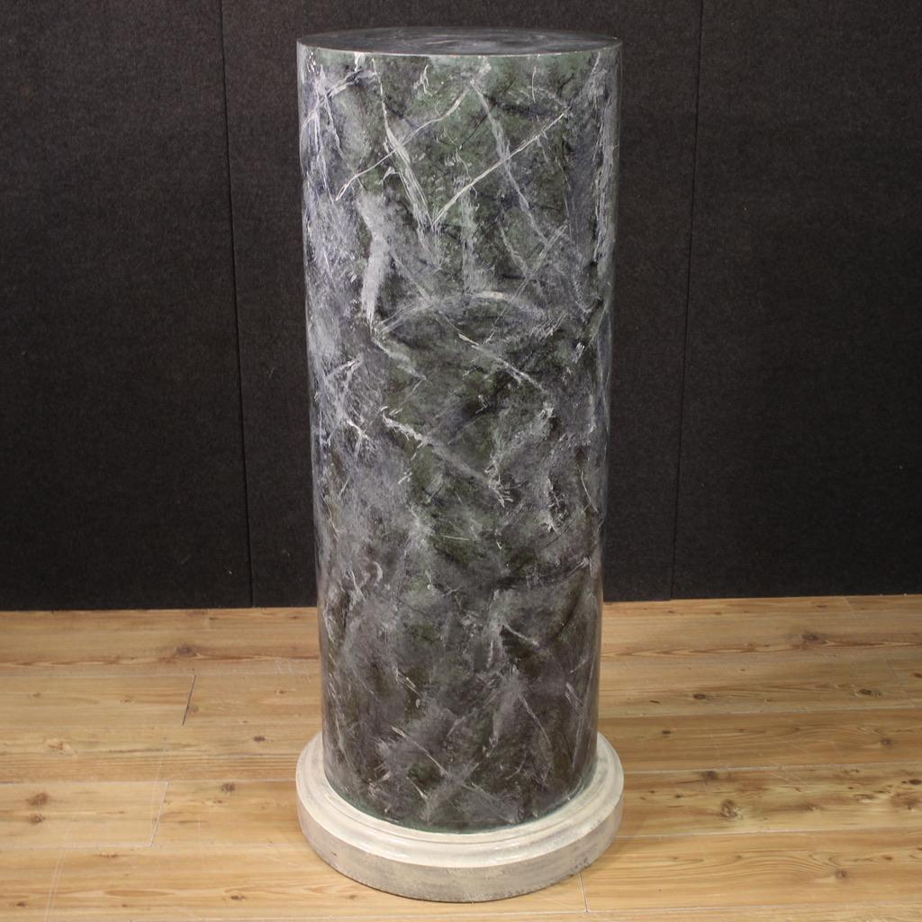 Legno 20th Century Lacquered and Painted Wood Italian Column, 1980 in vendita