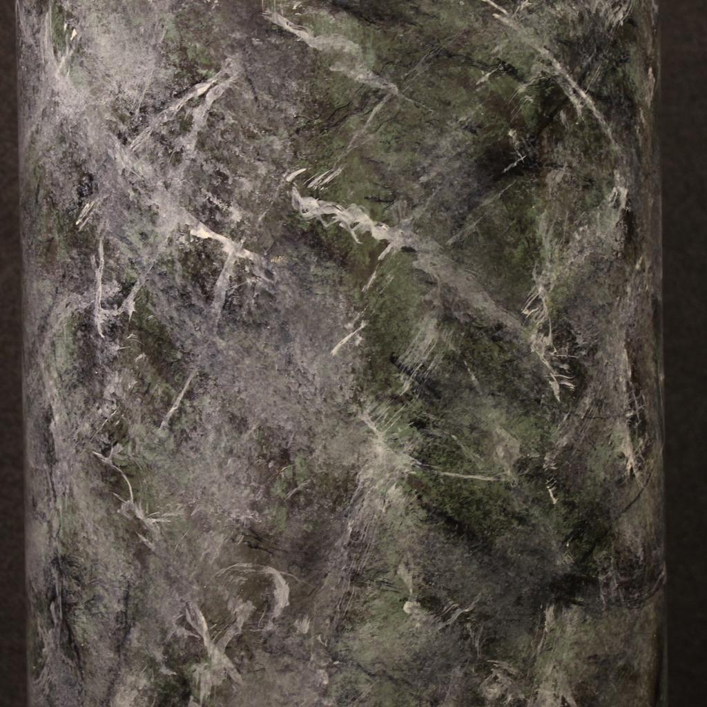 20th Century Lacquered and Painted Wood Italian Column, 1980 in vendita 3