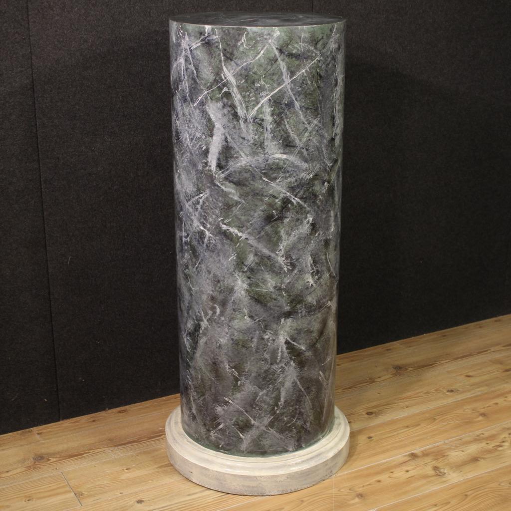 20th Century Lacquered and Painted Wood Italian Column, 1980 in vendita 4