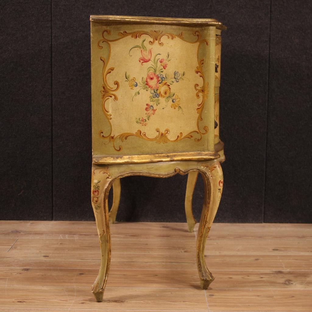 20th Century Lacquered and Painted Wood Italian Commode in Venetian Style, 1950 6