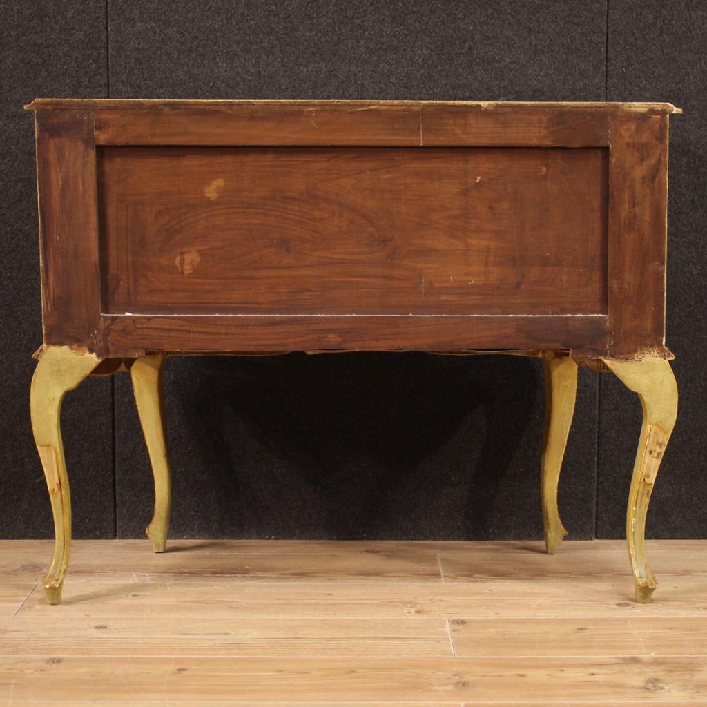 Mid-20th Century 20th Century Lacquered and Painted Wood Italian Commode in Venetian Style, 1950