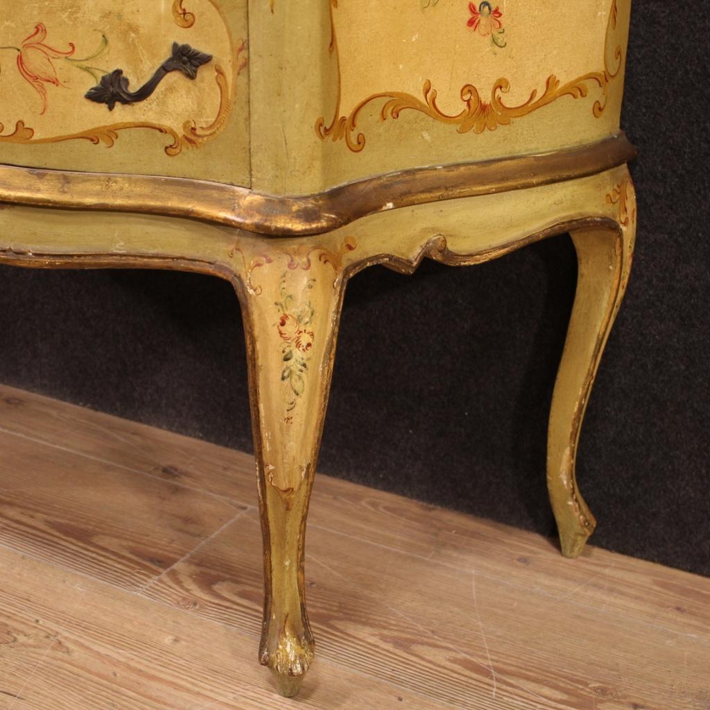 20th Century Lacquered and Painted Wood Italian Commode in Venetian Style, 1950 2