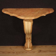 20th Century Lacquered and Painted Wood Italian Console Table, 1960s