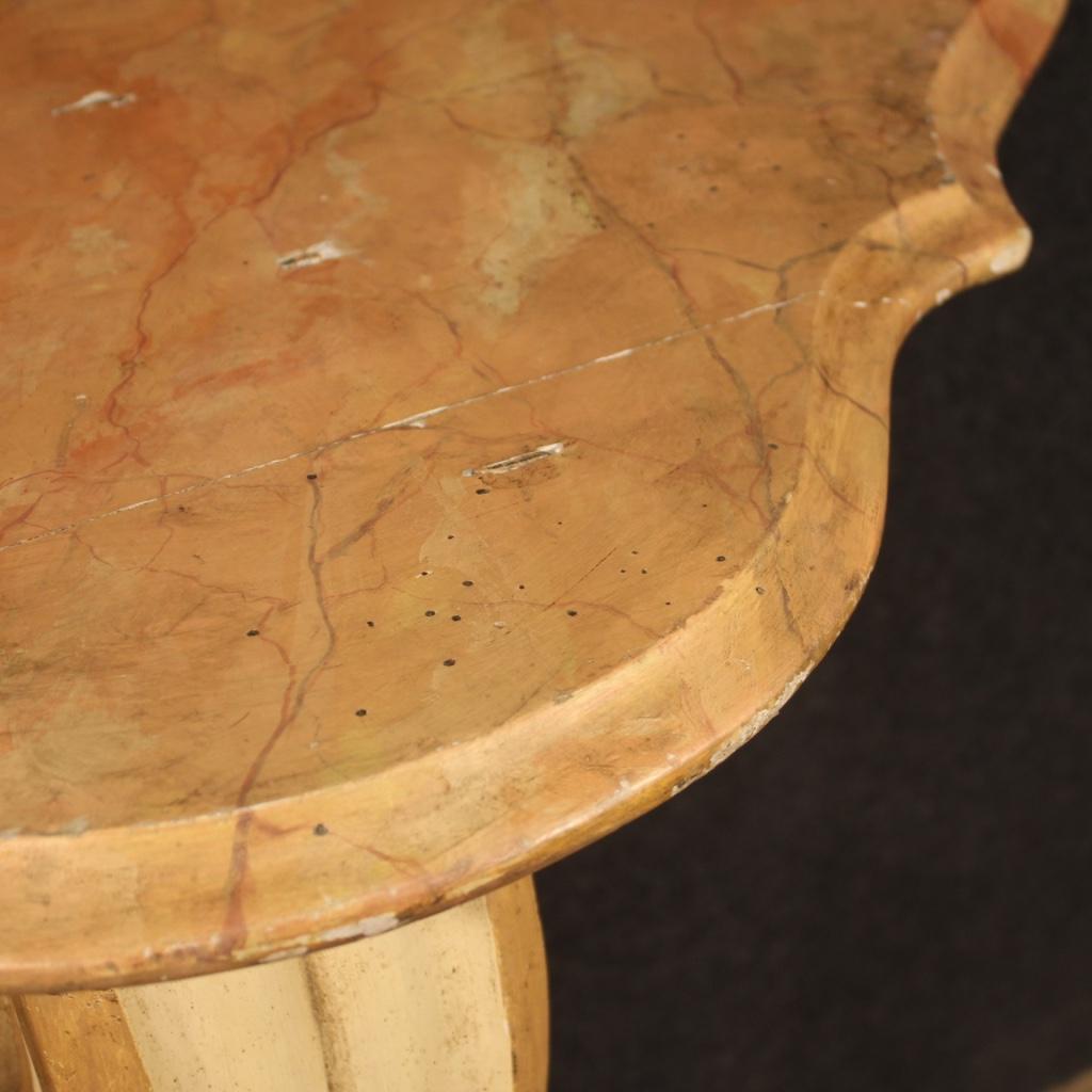 20th Century Lacquered and Painted Wood Italian Console Table, 1960 For Sale 3