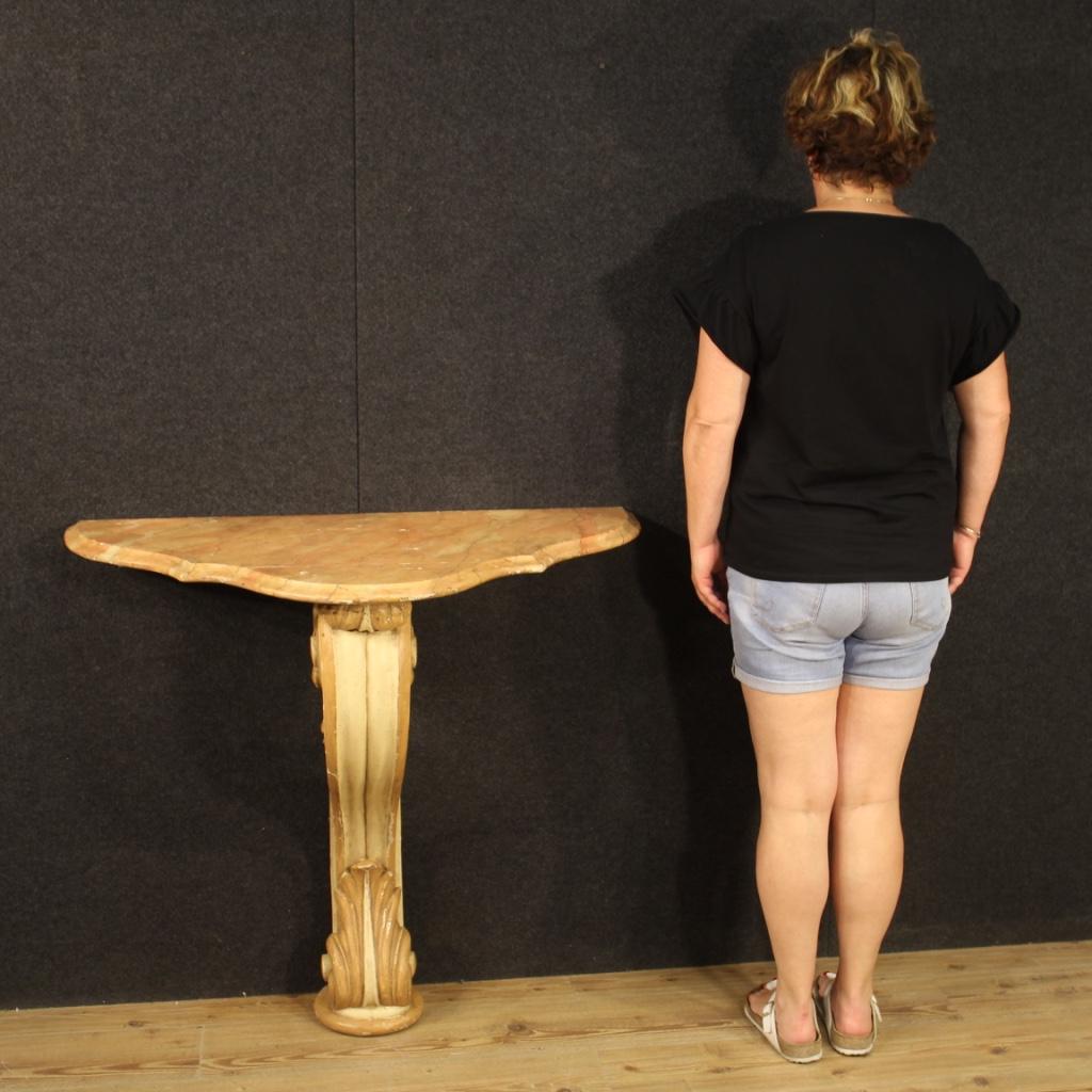 20th Century Lacquered and Painted Wood Italian Console Table, 1960 For Sale 5