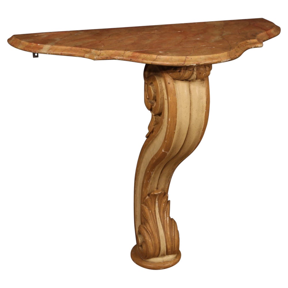 20th Century Lacquered and Painted Wood Italian Console Table, 1960
