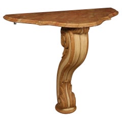20th Century Lacquered and Painted Wood Italian Console Table, 1960
