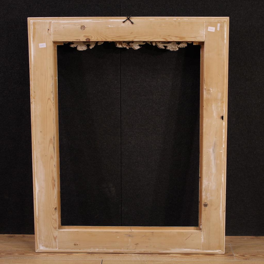 20th Century Lacquered and Painted Wood Italian Frame, 1970s For Sale 6