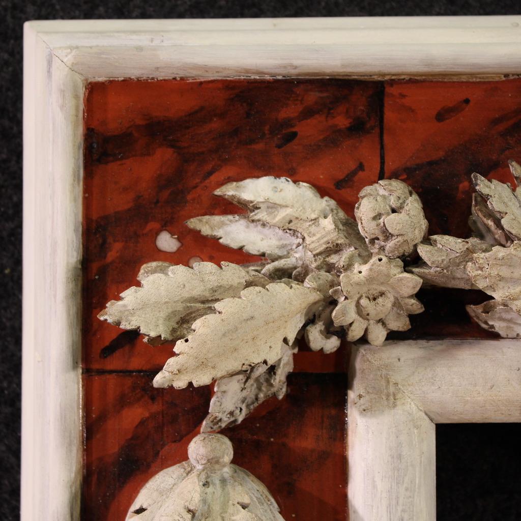 20th Century Lacquered and Painted Wood Italian Frame, 1970s For Sale 11
