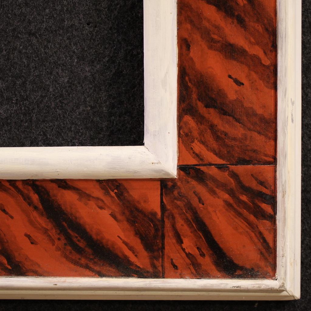 20th Century Lacquered and Painted Wood Italian Frame, 1970s For Sale 5