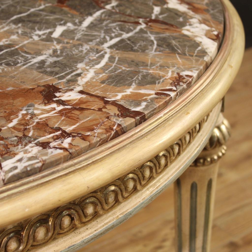 20th Century Lacquered and Painted Wood Italian Louis XVI Style Table, 1960 2