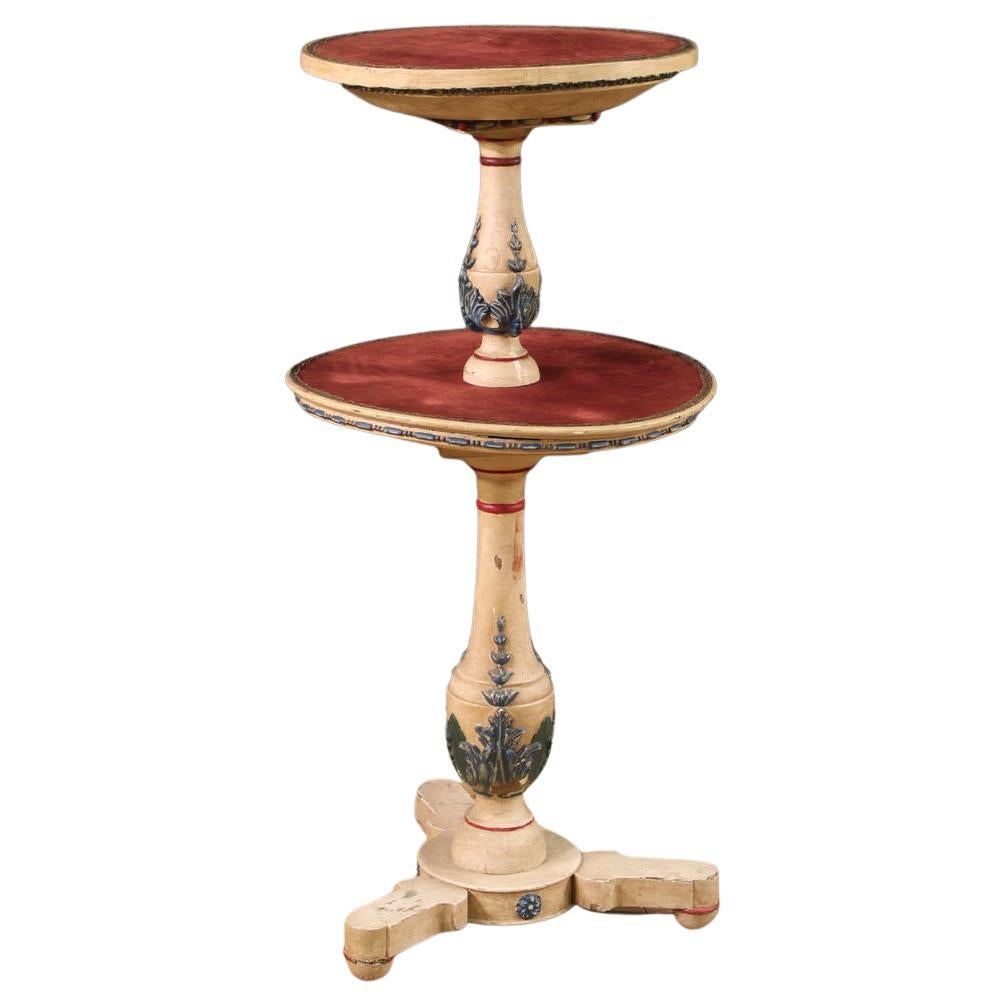 20th Century Lacquered and Painted Wood Italian Round Etagere, 1930 For Sale