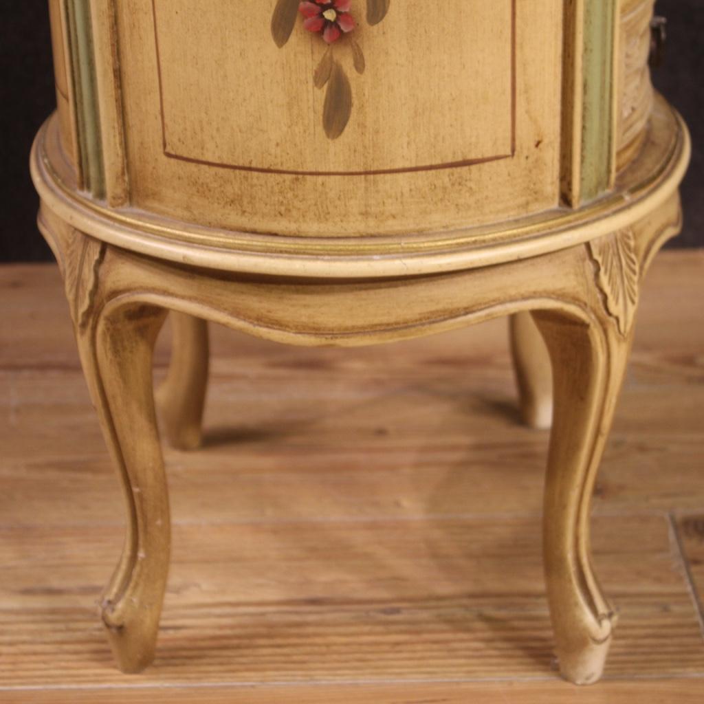 20th Century Lacquered and Painted Wood Italian Side Table, 1970 6