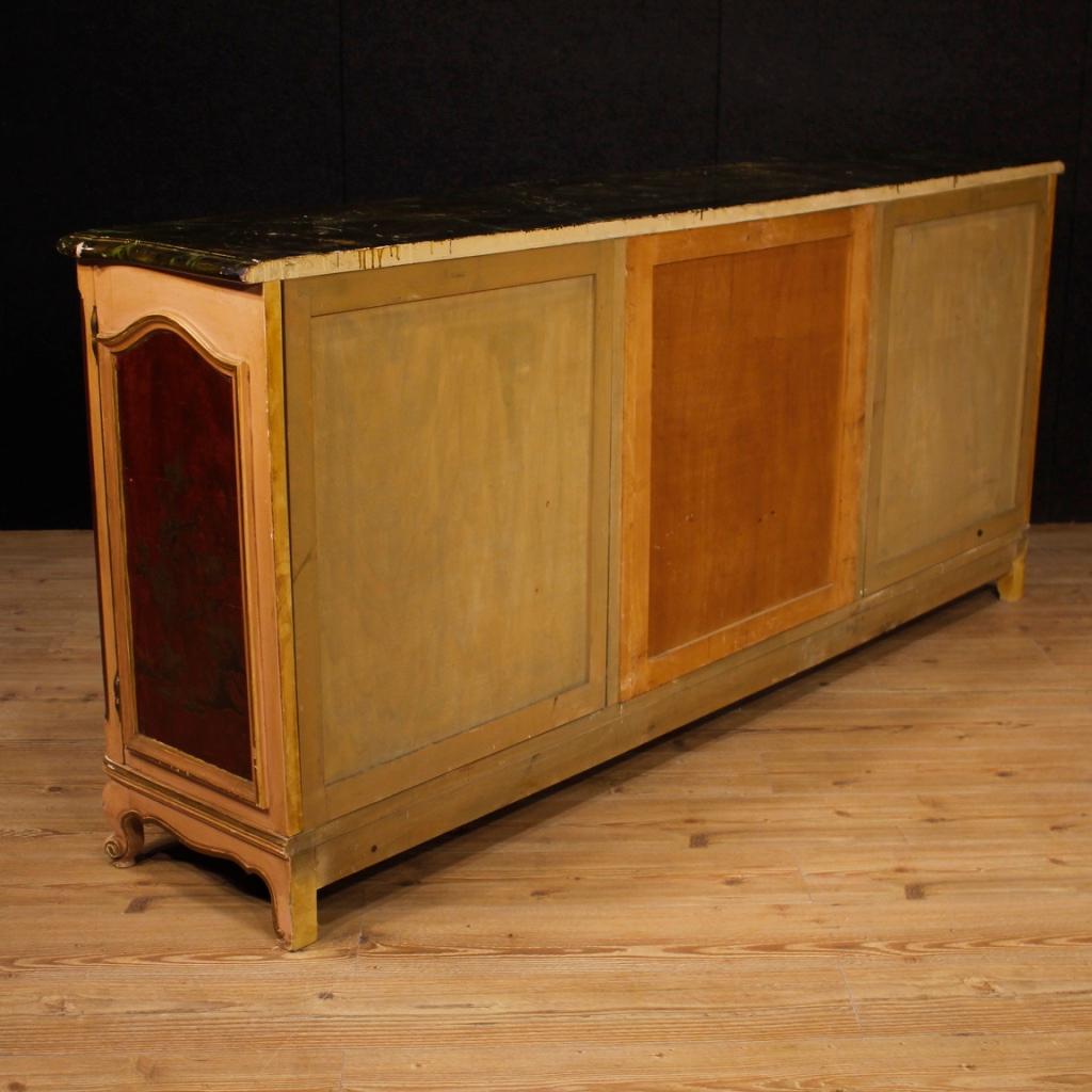 20th Century Lacquered and Painted Wood Italian Sideboard, 1960 In Good Condition In Vicoforte, Piedmont