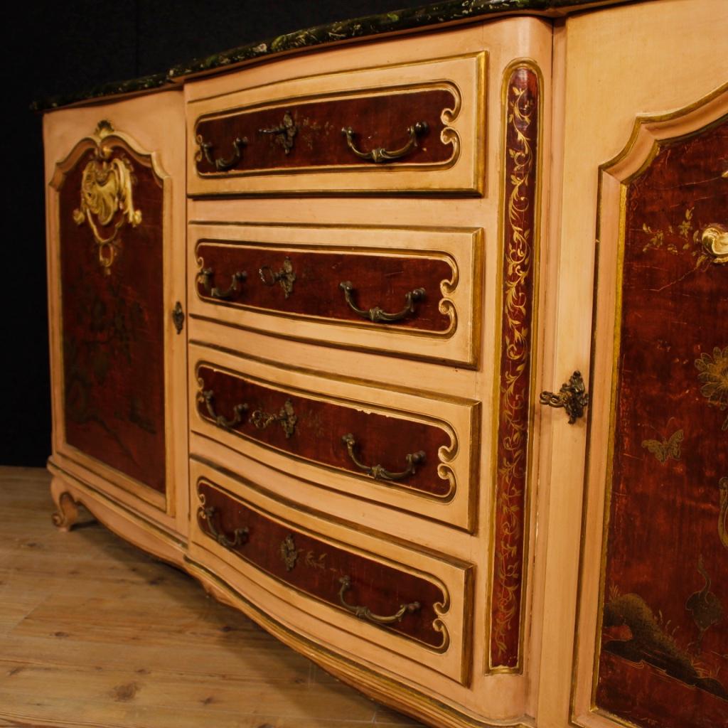 20th Century Lacquered and Painted Wood Italian Sideboard, 1960 3