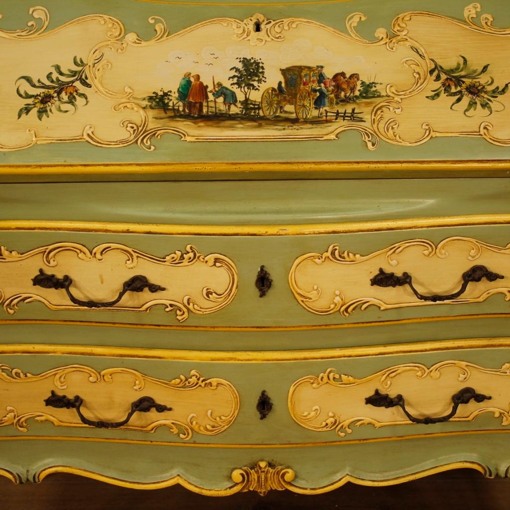 20th Century Lacquered and Painted Wood Italian Trumeau, 1960 1