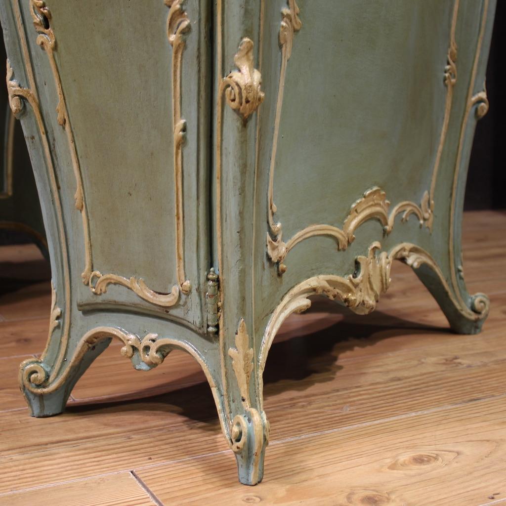 20th Century Lacquered and Painted Wood Italian Writing Desk, 1950s For Sale 4