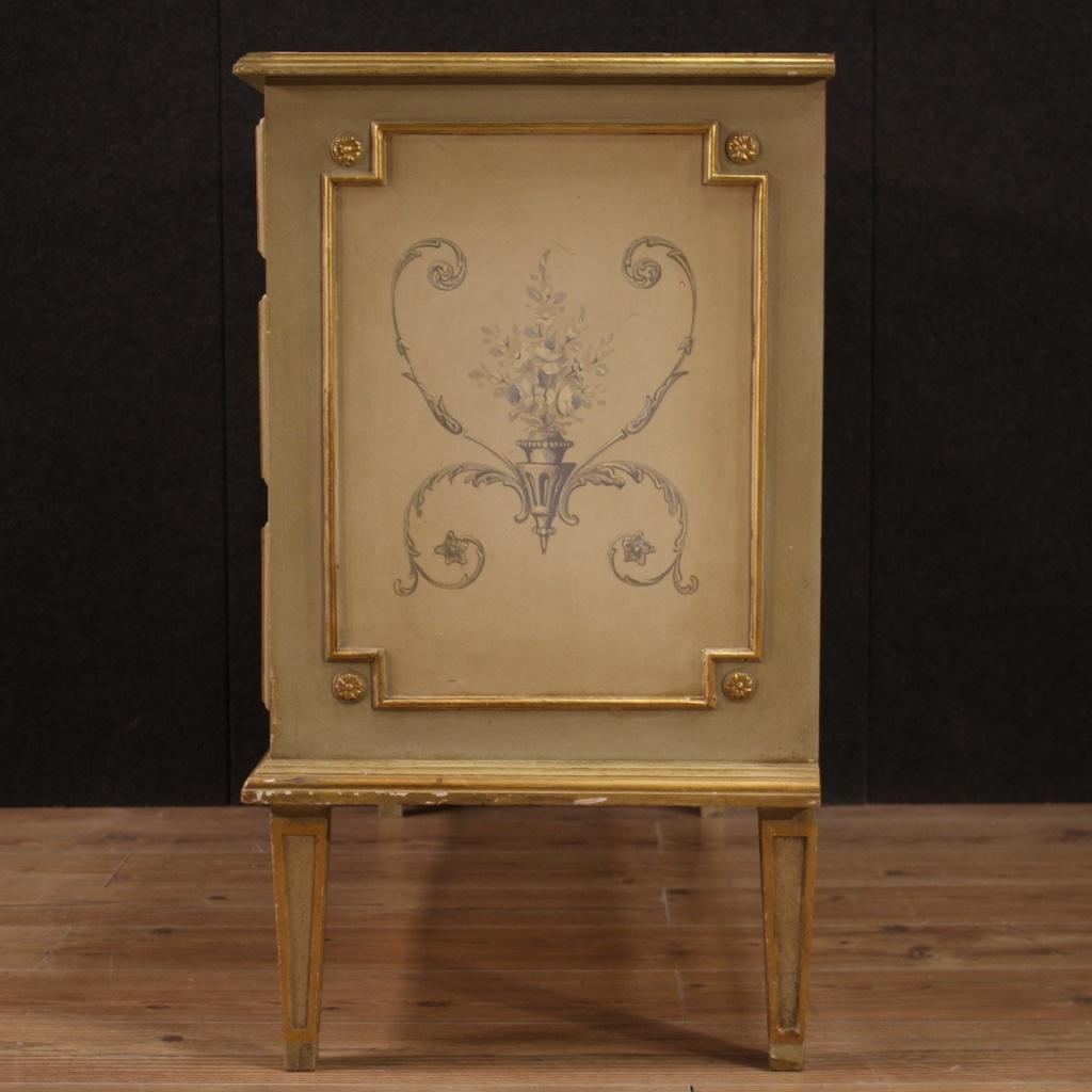 20th Century Lacquered and Painted Wood Louis XVI Style Italian Dresser, 1960 6
