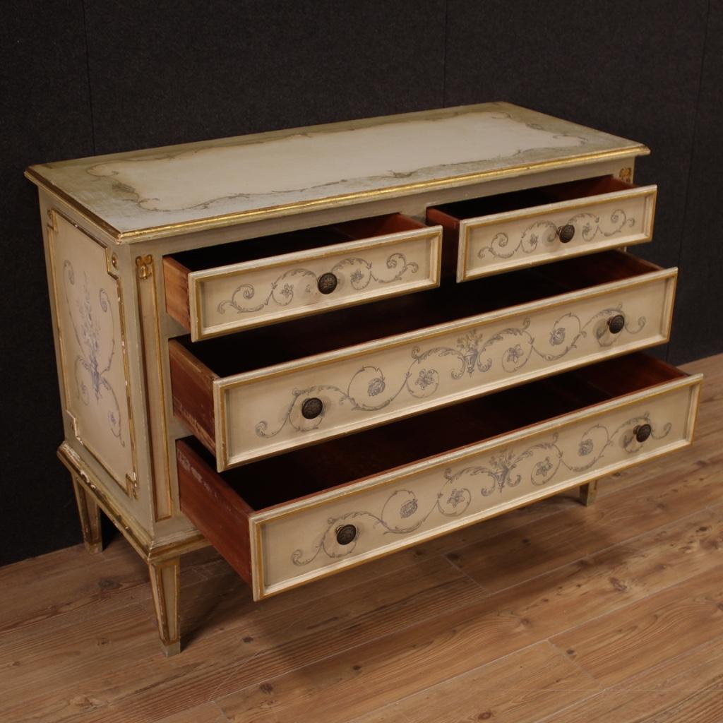 20th Century Lacquered and Painted Wood Louis XVI Style Italian Dresser, 1960 3