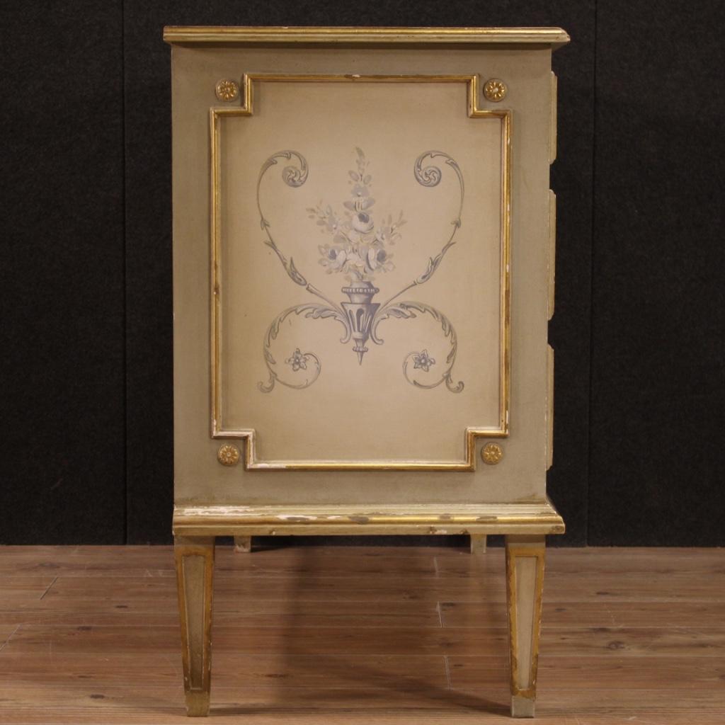 20th Century Lacquered and Painted Wood Louis XVI Style Italian Dresser, 1960 4