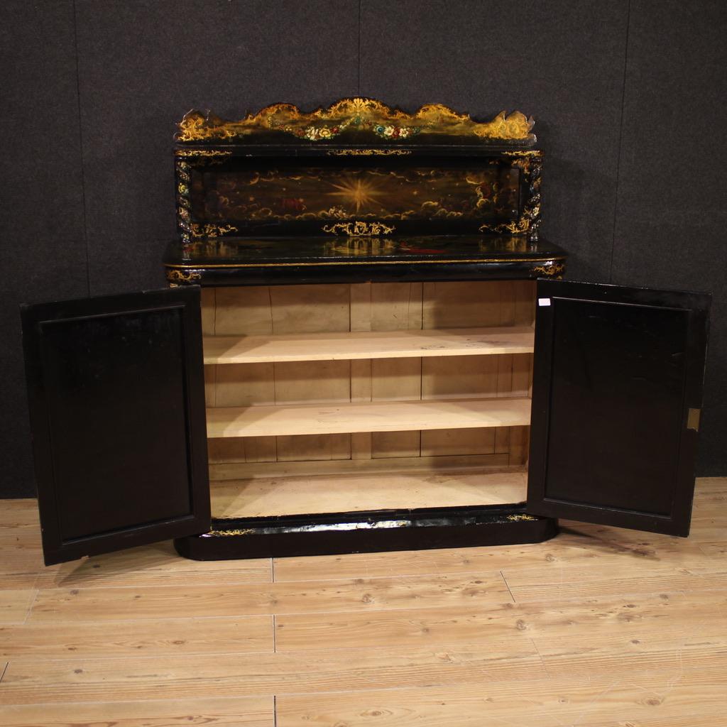 buffet anglais en papier mâché en bois laqué et peint du XIXe siècle, 1880 en vente 1