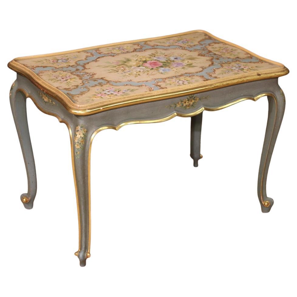 20th Century Lacquered and Painted Wood venetian Coffee Table, 1960