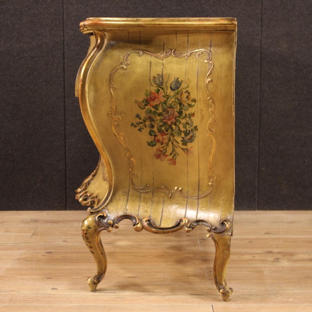 20th Century Lacquered and Painted Wood Venetian Commode, 1950 7