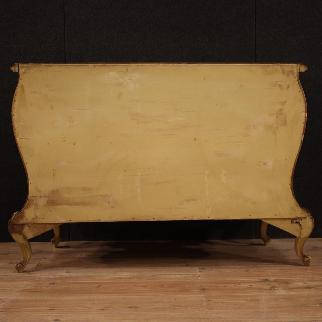 20th Century Lacquered and Painted Wood Venetian Commode, 1950 In Good Condition In Vicoforte, Piedmont