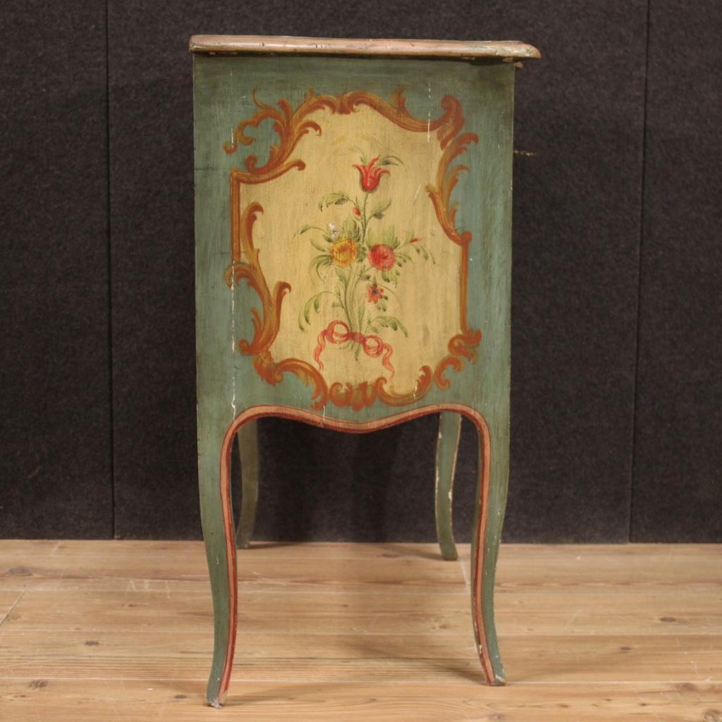 20th Century Lacquered and Painted Wood Venetian Commode, 1950 For Sale 4