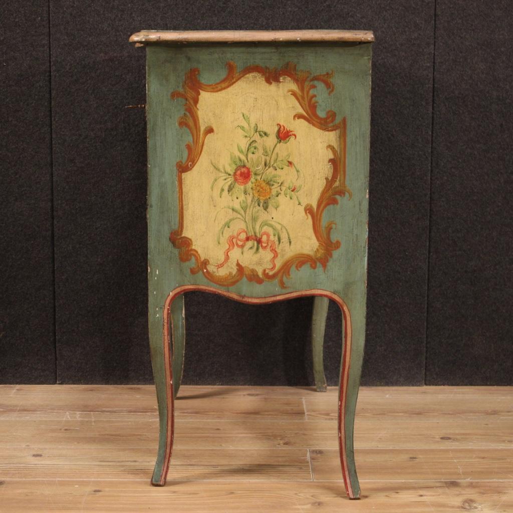 20th Century Lacquered and Painted Wood Venetian Commode, 1950 For Sale 4