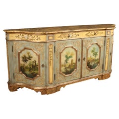 20th Century Lacquered and Painted Wood Venetian Sideboard, 1950