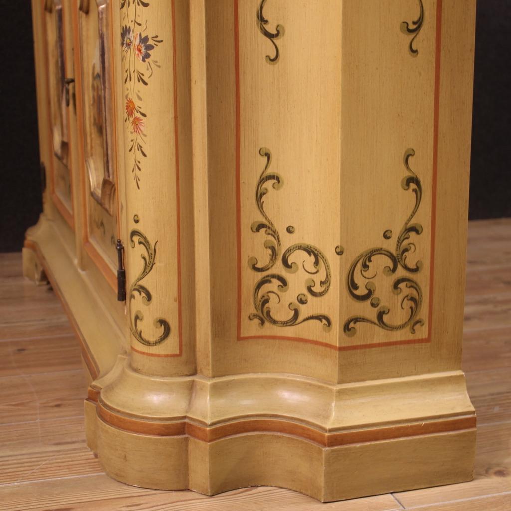 20th Century Lacquered and Painted Wood Venetian Sideboard, 1960 5