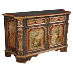 Venezianisches Sideboard aus lackiertem und bemaltem Holz des 20. Jahrhunderts, 1970